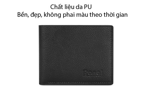Ví nam da PU Ronal cao cấp - Đen