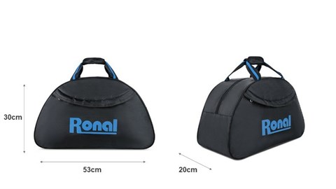 Túi xách thể thao du lịch Ronal TX18 - Đen logo xanh biển