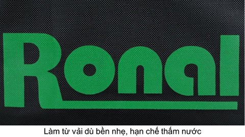 Túi xách thể thao du lịch Ronal TX18 - Đen logo xanh lá