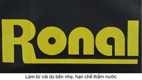 Túi xách thể thao du lịch Ronal TX18 - Đen logo vàng