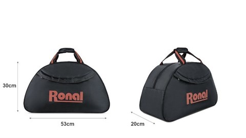 Túi du lịch Ronal TX18 màu đen logo cam