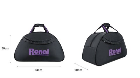 Túi xách thể thao du lịch Ronal TX18 - Đen logo tím
