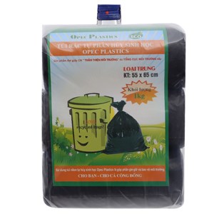 Túi rác đen tự hủy sinh học cỡ vừa 55x65cm (3 cuộn) Opec