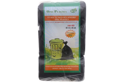 Túi rác tự hủy sinh học Opec 3 cuộn 45 x 55cm*1kg màu đen bảo vệ môi trường