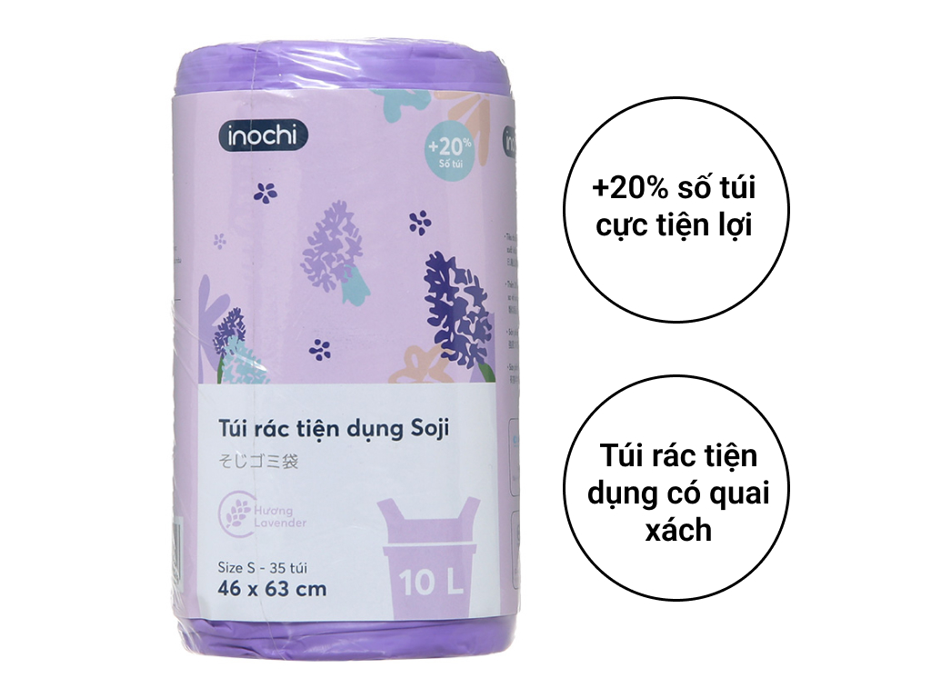 Túi rác Inochi Lavender 54x70cm giá tốt tại Bách hoá XANH