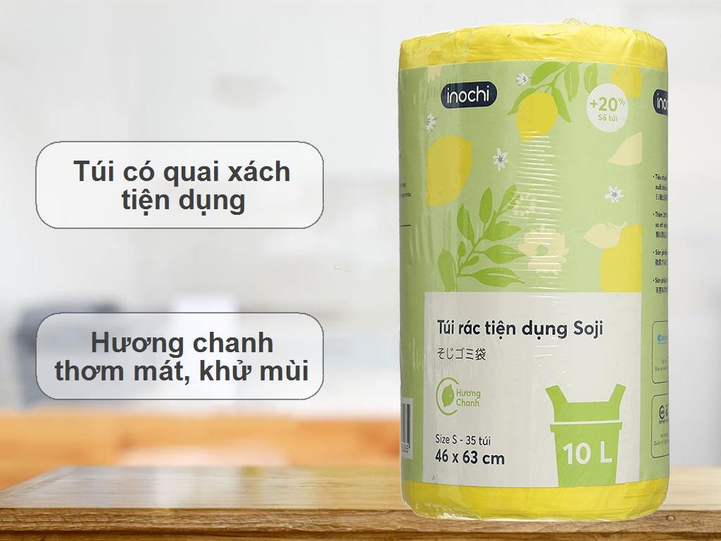 Túi rác Inochi hương chanh 46x63cm giá tốt tại Bách hoá XANH