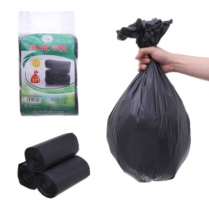Lốc 3 cuộn túi rác đen Khai Tuệ 55x65cm (1kg)