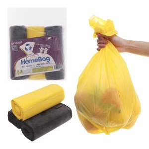 Lốc 3 cuộn túi rác nhiều màu tự huỷ Biohome 55x65cm (1kg)