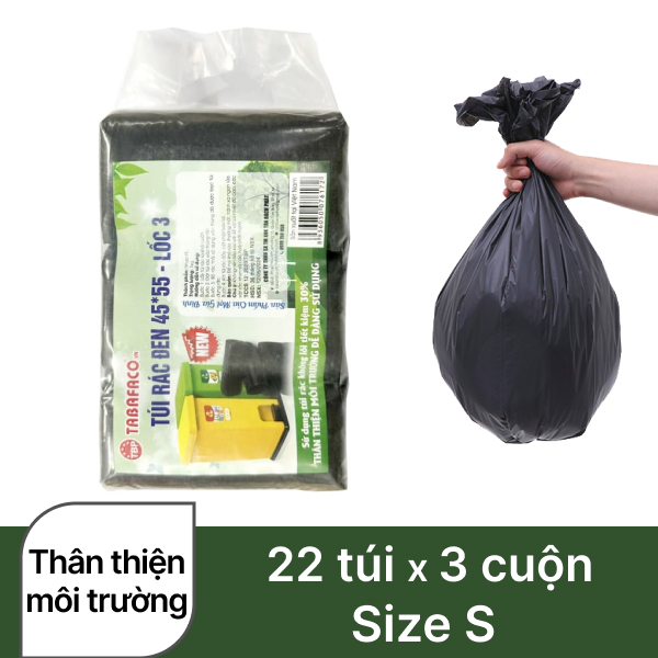 3 cuộn túi đựng rác đen TBP 45x55cm