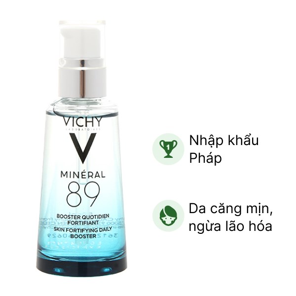 Serum Vichy Mineral 89 giúp da da mềm mịn, căng mướt chai 50ml