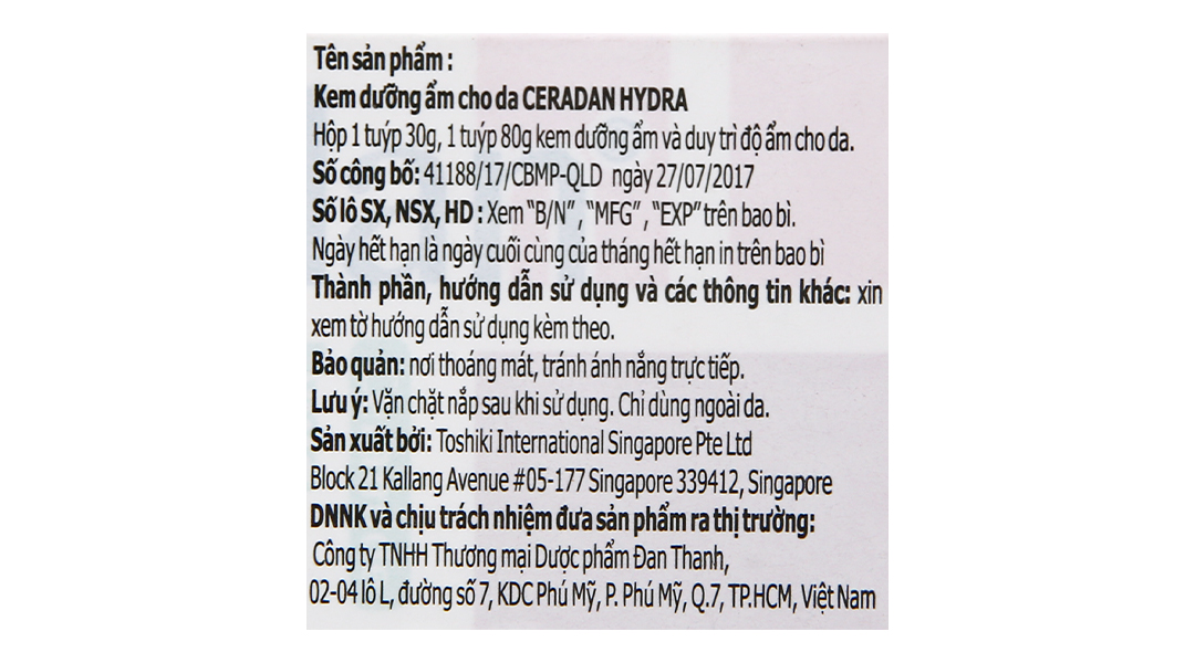 Kem Ceradan Ceramide Hydra Moisturiser duy trì độ ẩm tự nhiên cho da tuýp 80g - 11
