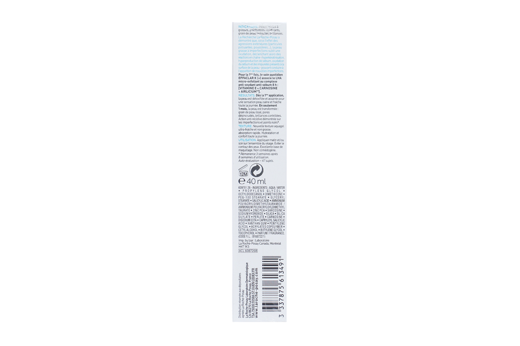 Kem La Roche-Posay Effaclar K+ giảm mụn đầu đen, kiểm soát dầu