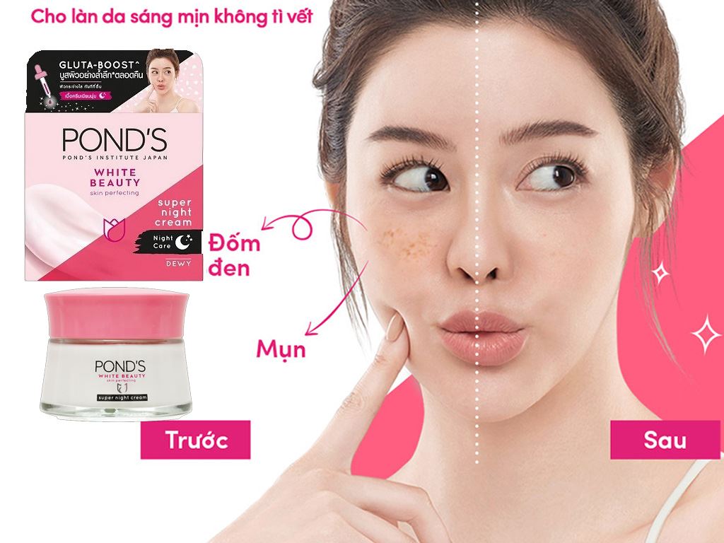 Kem dưỡng ẩm và làm sáng da Pond's ban đêm 50 g 2