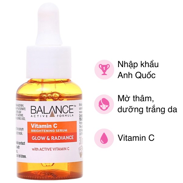 Tinh Chất Dưỡng Trắng Mờ Thâm Vitamin C Balance Active Formula 30 Ml