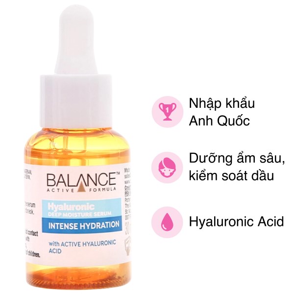 Tinh Chất Cấp Nước Dưỡng Ẩm Hyaluronic Acid Balance Active Formula 30 Ml