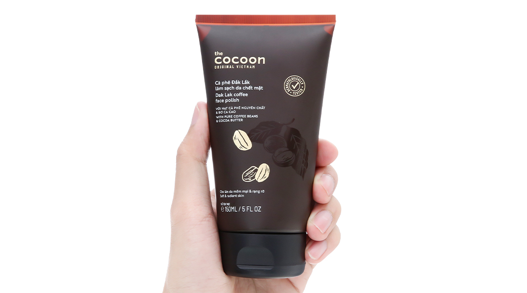 Tẩy tế bào chết Cocoon hạt cà phê Đắk Lắk làm sạch da mặt
