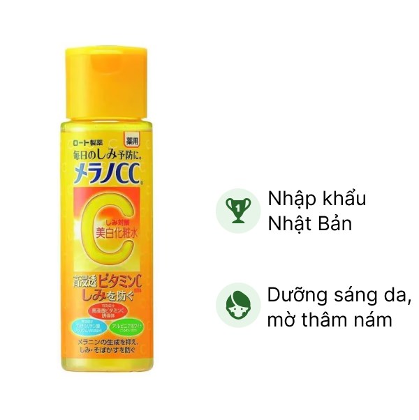 Dung dịch dưỡng da Melano CC giúp dưỡng sáng da, mờ thâm nám – Migen ...