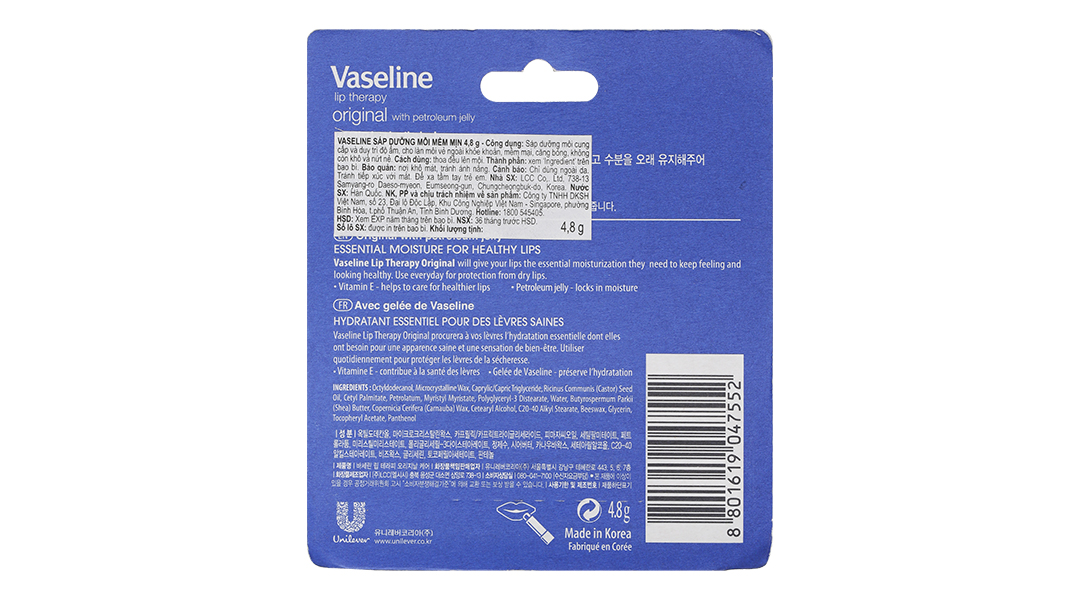 Sáp dưỡng môi Vaseline Rosy Lips cung cấp độ ẩm và dưỡng chất cho môi thỏi 4.8g - 19