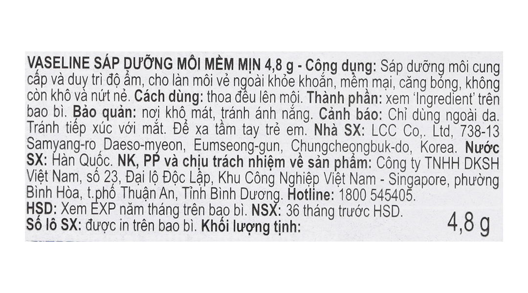 Sáp dưỡng môi Vaseline Rosy Lips cung cấp độ ẩm và dưỡng chất cho môi thỏi 4.8g - 20