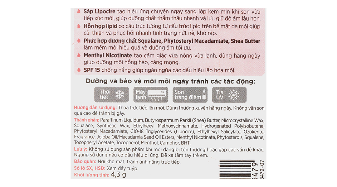 Son dưỡng môi LipIce không màu chuyển kem mịn hương tự nhiên thỏi 3.3g - 14