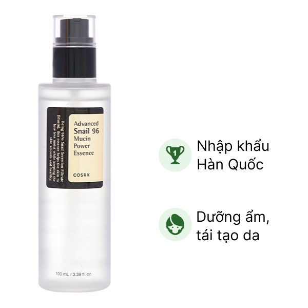 Serum Cosrx Advanced Snail 96 Mucin Power Essence cho da mịn màng chai 100ml