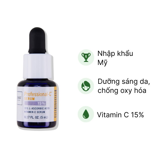 Serum Obagi Professional-C 15% dưỡng sáng da và chống oxy hóa chai 5ml
