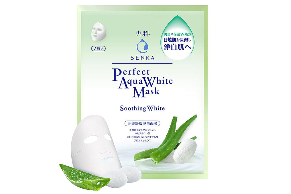 Mặt Nạ Dưỡng Trắng Dịu Mát Da Senka Perfect Aqua White Mask – Soothing White 25ml