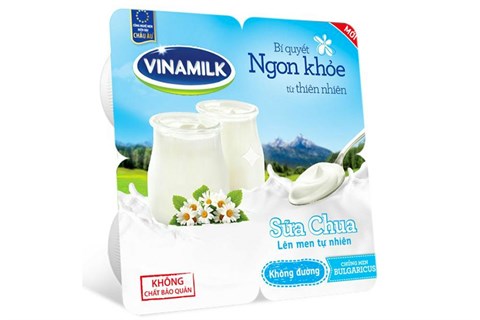 Sữa chua ăn Vinamilk không đường hộp 100g (lốc 4 hộp)