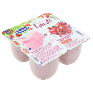 Sữa chua ăn Vinamilk Lựu Đỏ hộp 100g (Lốc 4 hộp)