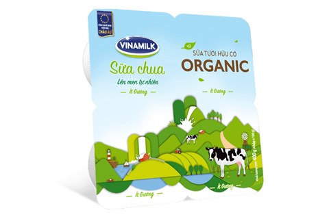 Sữa chua ăn Vinamilk Organic ít đường hộp 100g (Lốc 4 hộp) tươi ngon thuần khiết,