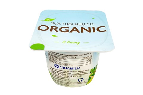 Sữa chua ăn Vinamilk Organic ít đường hộp 100g (Lốc 4 hộp) cho làn da tươi trẻ