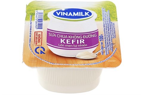 Sữa chua Không đường Kefir Vinamilk hộp 100g (lốc 4 hộp)