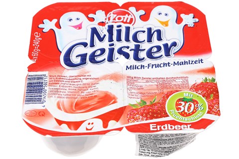 SỮA CHUA ĂN HOA QUẢ ZOTT MILCH GEISTER VỊ DÂU 60G LỐC 4-2