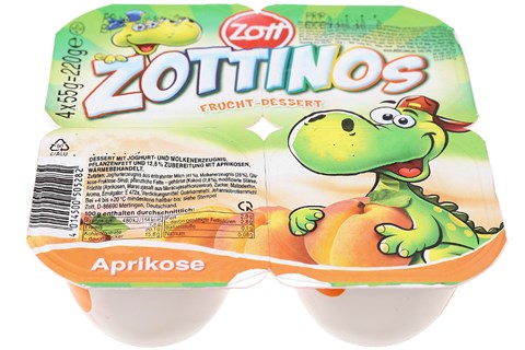 SỮA CHUA ĂN ZOTT ZOTTINOS VỊ MƠ 55G LỐC 4-2