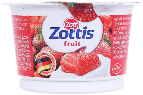 SỮA CHUA ĂN ZOTTIS VỊ DÂU HỘP 100G