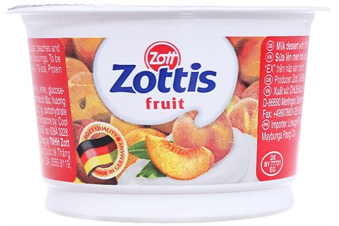 SỮA CHUA ĂN ZOTTIS VỊ ĐÀO HỘP 100G-1