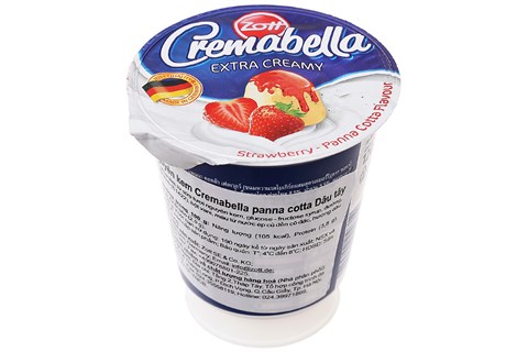 SỮA CHUA ĂN ZOTT CREMABELLA KEM DÂU HÔP 120GR-2