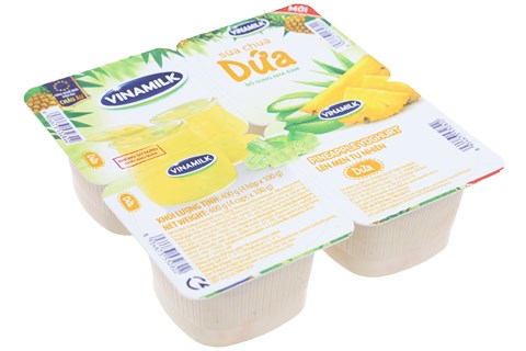 Sữa Chua Ăn Vinamilk Vị Dứa 100G Lốc 4