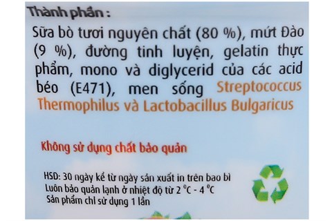 Sữa chua ăn Dalat Milk vị Đào 100g-3
