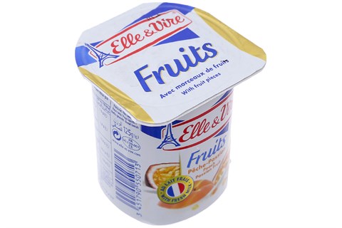 Sữa chua Elle & Vire vị Đào, Chanh dây 125g-1