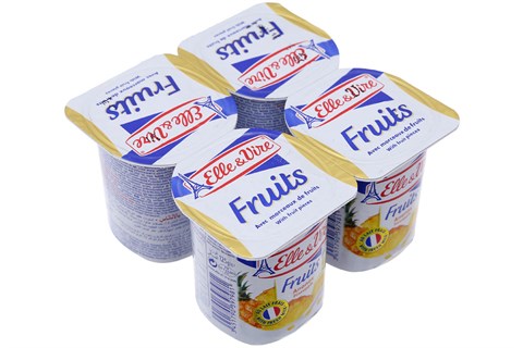 Sữa chua Elle & Vire vị thơm 125g (4 hộp)