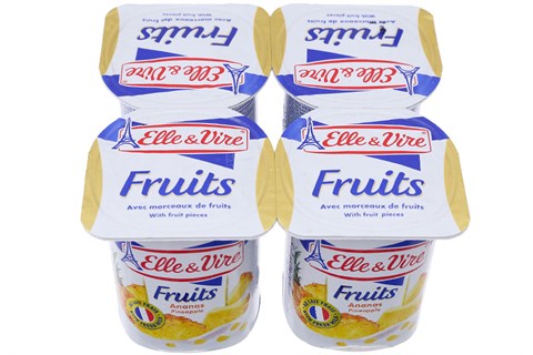 Sữa chua Elle & Vire vị thơm 125g (4 hộp)
