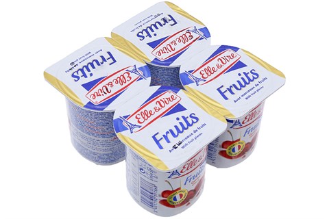 Sữa chua Elle & Vire vị anh đào 125g (4 hộp)