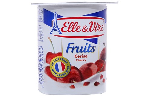 Sữa chua Elle & Vire vị anh đào 125g (4 hộp)