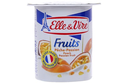 Sữa chua Elle & Vire vị Đào, Chanh dây 125g (4 hộp)-4