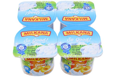 Sữa chua milkana vị Mơ 100g (4 hộp)