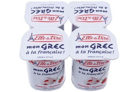 Sữa chua Elle & Vire vị Phúc bồn tử 125g (4 hộp)