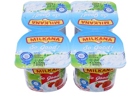 Sữa chua milkana vị Dâu 100g (4 hộp)