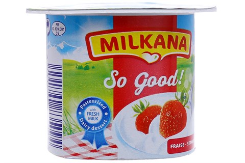 Sữa chua milkana vị Dâu 100g (4 hộp)