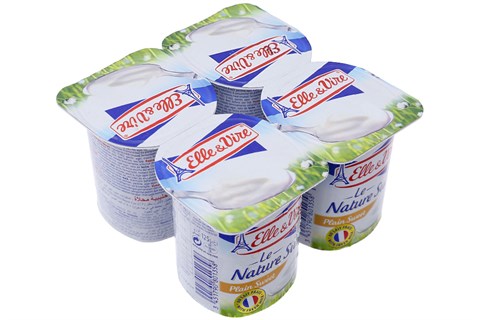 Sữa chua Elle & Vire vị tự nhiên 125g (4 hộp)